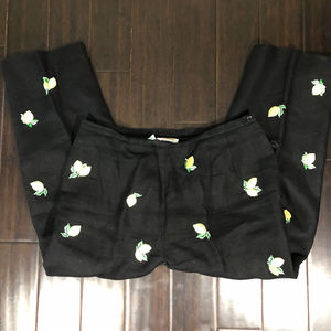 Talbots Black Lemon Pants Size 14P